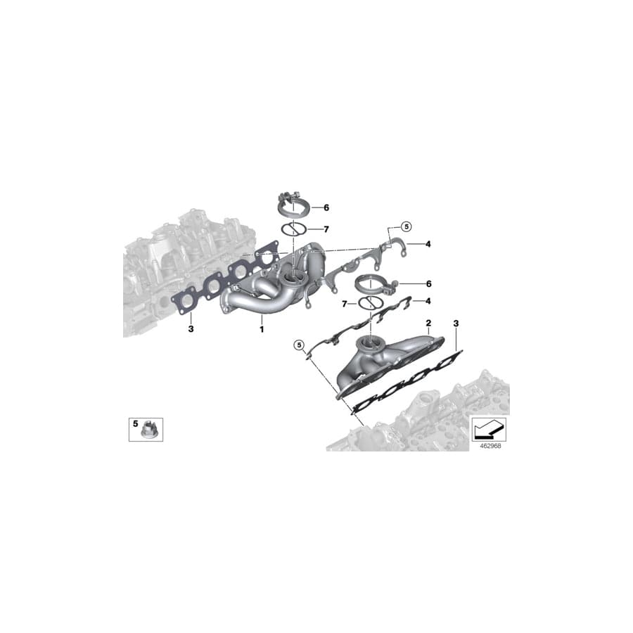 Genuine BMW 11628600289 G14 G30 G15 Exhaust Manifold/Turbocharger Gasket (Inc. M550iX, X5 50iX & M850iX) | ML Performance UK Car Parts