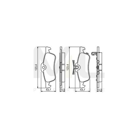 Bosch 0986495359 Brake Pad Set For Honda Civic Ix Hatchback (Fk) With Acoustic Wear Warning, With Anti-Squeak Plate BP1651 | ML Performance Car Parts