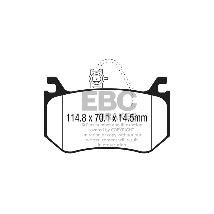 EBC DP52326NDX Alfa Romeo Bluestuff NDX Rear Brake Pads  - Brembo Caliper (Inc. Giulia & Stelvio) 2 | ML Performance UK Car Parts