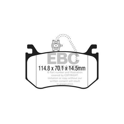 EBC DP52326NDX Alfa Romeo Bluestuff NDX Rear Brake Pads  - Brembo Caliper (Inc. Giulia & Stelvio) 2 | ML Performance UK Car Parts