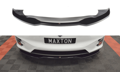 Maxton Design TE-MODELX-FD2T Front Splitter V.2 Tesla Model X | ML Performance UK Car Parts