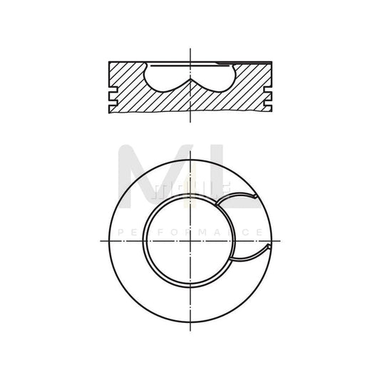 MAHLE ORIGINAL 008 09 00 Piston 120,0 mm, with cooling duct, with piston ring carrier | ML Performance Car Parts