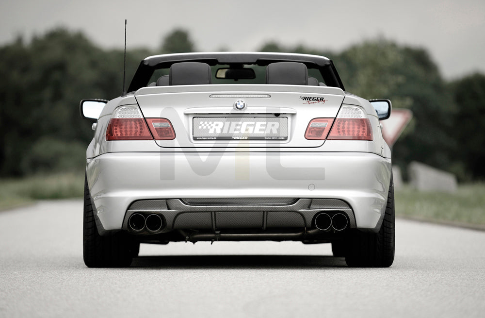 Rieger 00099826 BMW 3 Series E46 Rear Diffuser 4 | ML Performance UK Car Parts