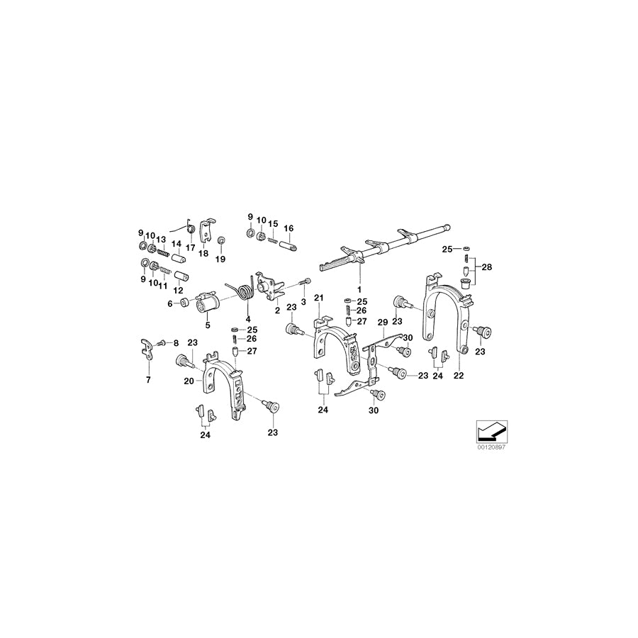 Genuine BMW 23311282584 E38 E36 E53 Shifting Fork 3Rd And 4Th Gear (Inc. Z3 M, 325Ci & 525tds) | ML Performance UK