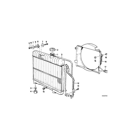 Genuine BMW 17111177650 E28 Fan Shroud (Inc.  & 518i) | ML Performance UK Car Parts
