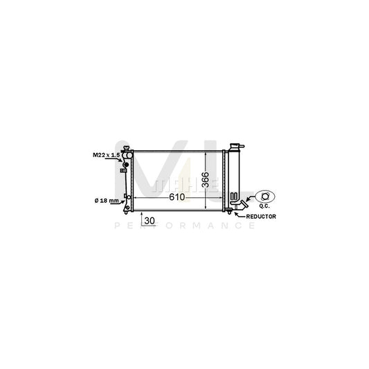 MAHLE ORIGINAL CR 1431 000S Engine radiator with screw, Mechanically jointed cooling fins, Automatic Transmission | ML Performance Car Parts