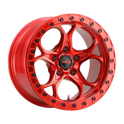 Weld W90670075450 Ledge Beadlock W906 Wheel 17x10 5x127 ET-25 BS4.5 Candy Red - Red