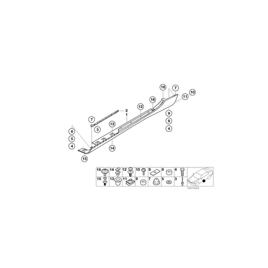 Genuine BMW 51718242293 E52 Support, Sill, Left (Inc. Alpina V8 & Z8) | ML Performance UK