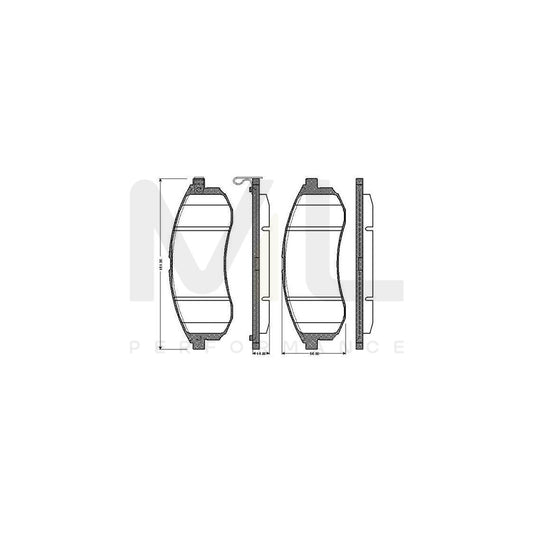 Bosch 0986Tb2888 Brake Pad Set Excl. Wear Warning Contact, With Accessories  | ML Performance Car Parts