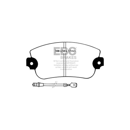 EBC PD01KF778 Lancia Seat Greenstuff Front Brake Pad & Plain Disc Kit  - Bendix Caliper 2 | ML Performance UK Car Parts