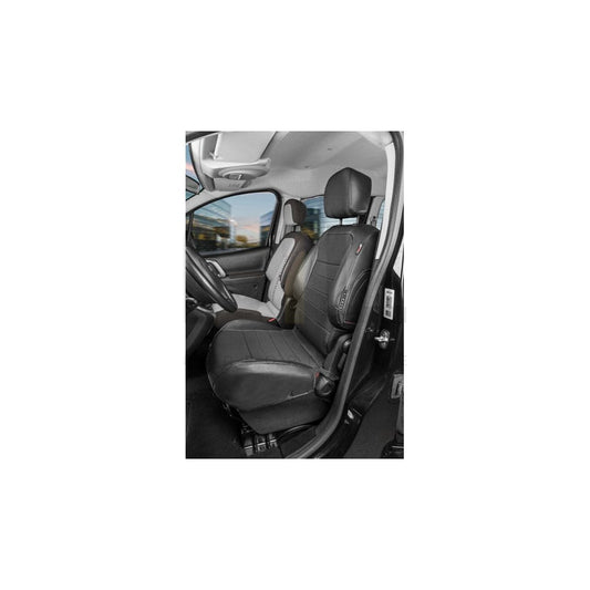 WALSER 50283 Car seat cover for CITROËN BERLINGO Black, Leatherette, Polyester, Front | ML Performance Car Parts