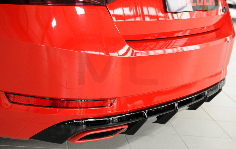 Rieger 00088271 Skoda 3T 3V Superb III Rear Diffuser 4 | ML Performance UK Car Parts