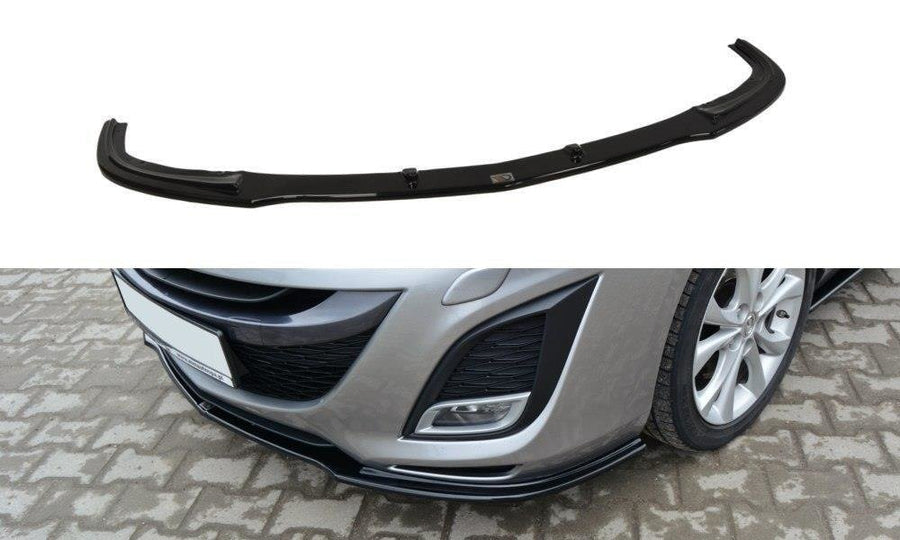Maxton Design MA-3-2-SPORT-FD1T Front Splitter Mazda 3 MK2 Sport (Pre-Facelift) | ML Performance UK Car Parts