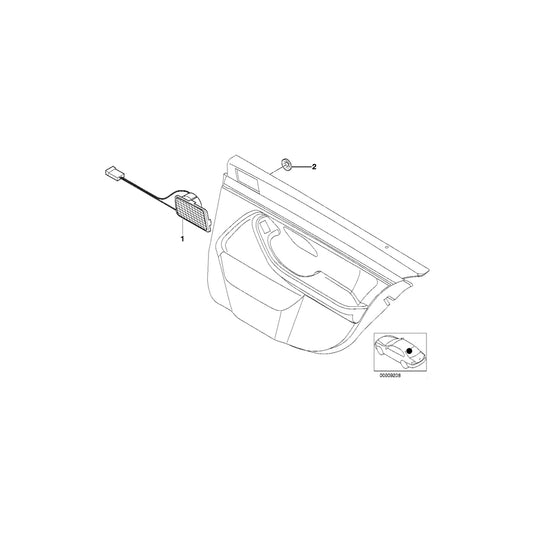 Genuine BMW 65138362548 E39 Right Medium Treble Loudspeaker DUNKELGRUEN (Inc. 530i, 520d & 540i) | ML Performance UK