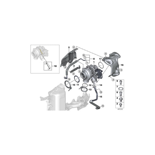 Genuine BMW 11428513615 F45 F56 Return Pipe (Inc. 218d, X2 18d & 218dX) | ML Performance UK Car Parts