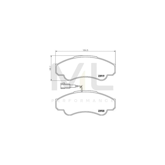 Hella 8DB 355 010-401 Brake Pad Set With Integrated Wear Warning Contact, With Brake Caliper Screws, With Accessories | ML Performance Car Parts