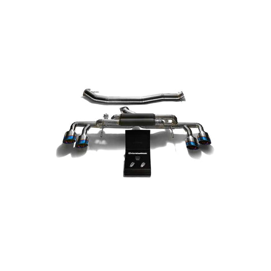 Armytrix NI35T-QT11B Titanium Valvetronic 90mm Exhaust System Nissan GT-R R35 2009-2021 with Quad Blue Coated 5" | ML Performance UK UK Car Parts
