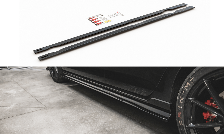 Maxton Design VW-GO-7F-GTI-TCR-SD1T Side Skirts Diffusers Volkswagen Golf GTI TCR MK7.5 | ML Performance UK Car Parts