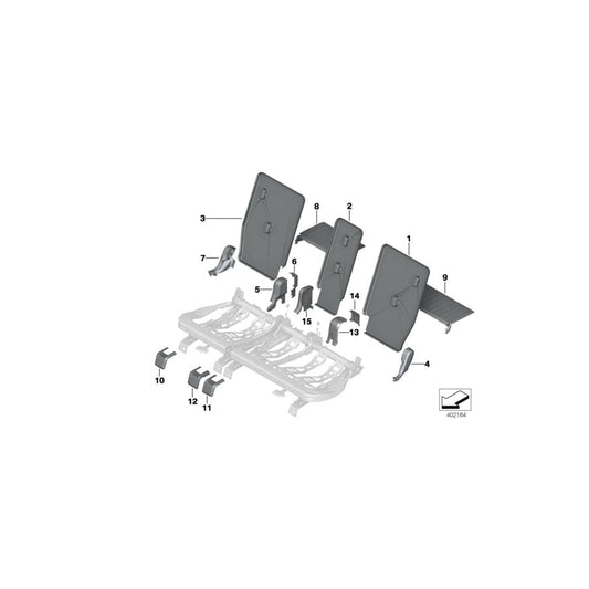 Genuine BMW 52207384747 F45 F48 Trim For Backrest, Inner Right CANBERRABEIGE (Inc. X1 25iX, X1 20i & 216d) | ML Performance UK Car Parts