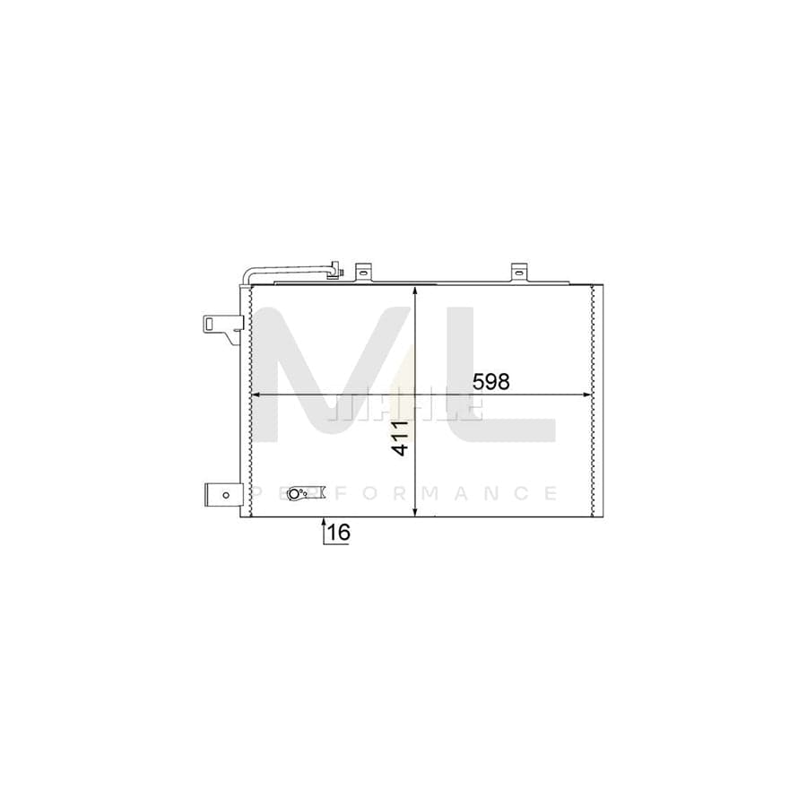 MAHLE ORIGINAL AC 370 000S Air conditioning condenser with dryer, without sensor | ML Performance Car Parts