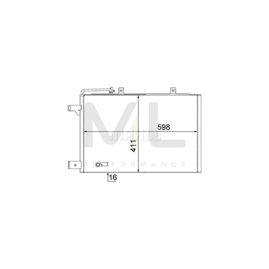 MAHLE ORIGINAL AC 370 000S Air conditioning condenser with dryer, without sensor | ML Performance Car Parts