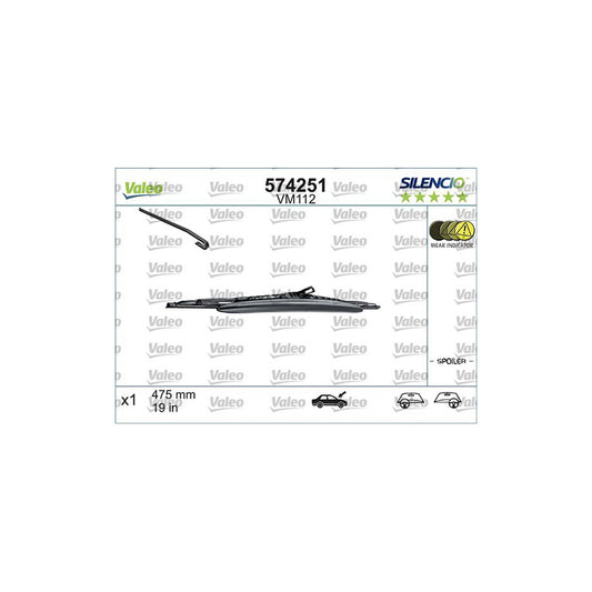Valeo Silencio Conventional Single 574251 Wiper Blade | ML Performance UK Car Parts