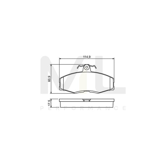 Bosch 0986468613 Brake Pad Set BP728 | ML Performance Car Parts