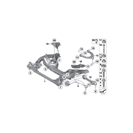 Genuine BMW 33326788414 F03 F03 Hex Nut Wiht Flange M18X1,5-10 (Inc. 750LiS & 760LiS) | ML Performance UK Car Parts