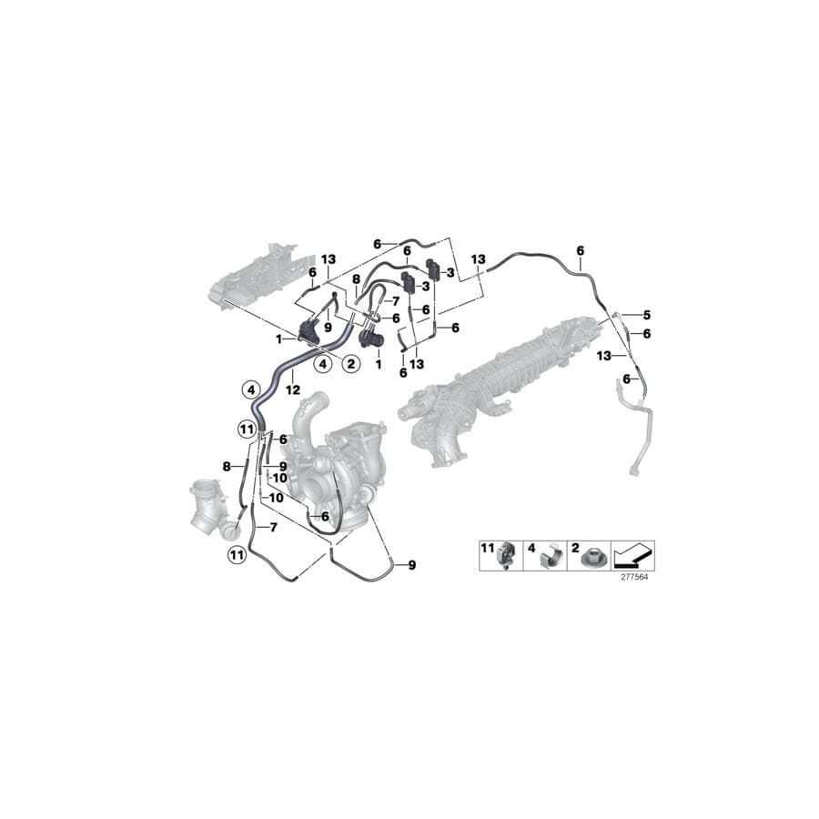 Genuine BMW 11658518875 F11 F30 F26 Heat Protection 410mm (Inc. X4 35dX, 740d & 535d) | ML Performance UK Car Parts