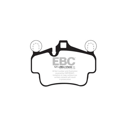 EBC PD04KR587 Porsche 911 (997) Bluestuff Rear Brake Pad & Plain Disc Kit - Brembo Caliper 2 | ML Performance UK Car Parts
