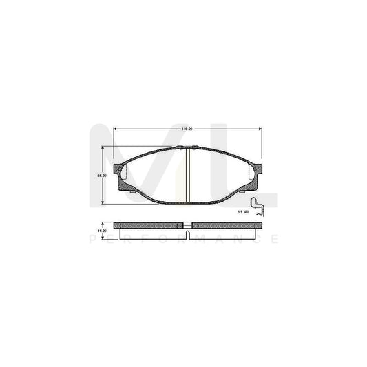 Bosch 0986Tb2684 Brake Pad Set Excl. Wear Warning Contact  | ML Performance Car Parts