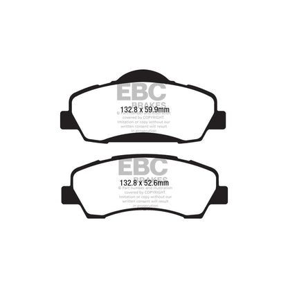 EBC PD01KF1694 Peugeot 308 Greenstuff Front Brake Pad & Plain Disc Kit  - ATE Caliper 2 | ML Performance UK Car Parts