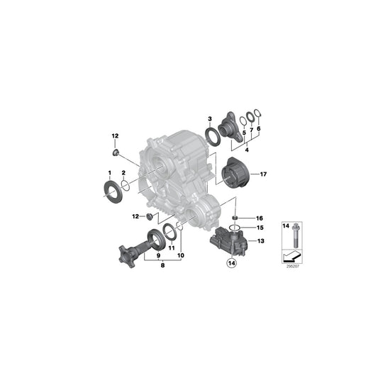 Genuine BMW 27107593438 F01 F11 F02 Output Flange Set, Front (Inc. 740dX, X1 18dX & 550iX) | ML Performance UK