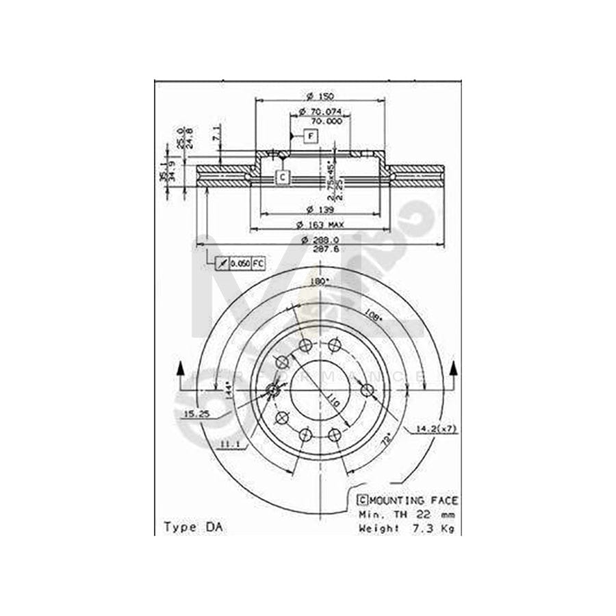 BREMBO 09.6997.24 Brake Disc Internally Vented, High-carbon | ML Performance Car Parts