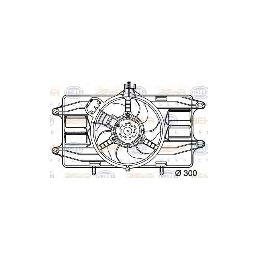 Hella 8EW 351 039-461 Fan, Radiator