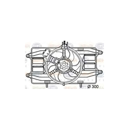 Hella 8EW 351 039-461 Fan, Radiator