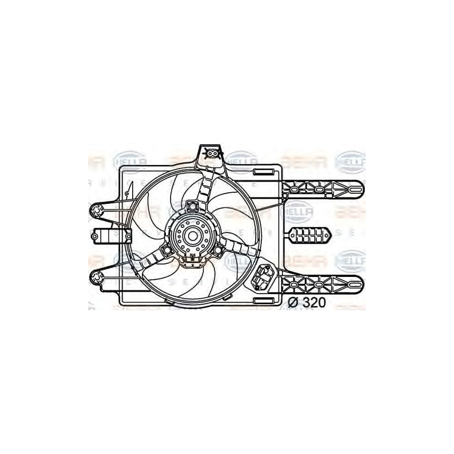Hella 8EW 351 039-451 Fan, Radiator