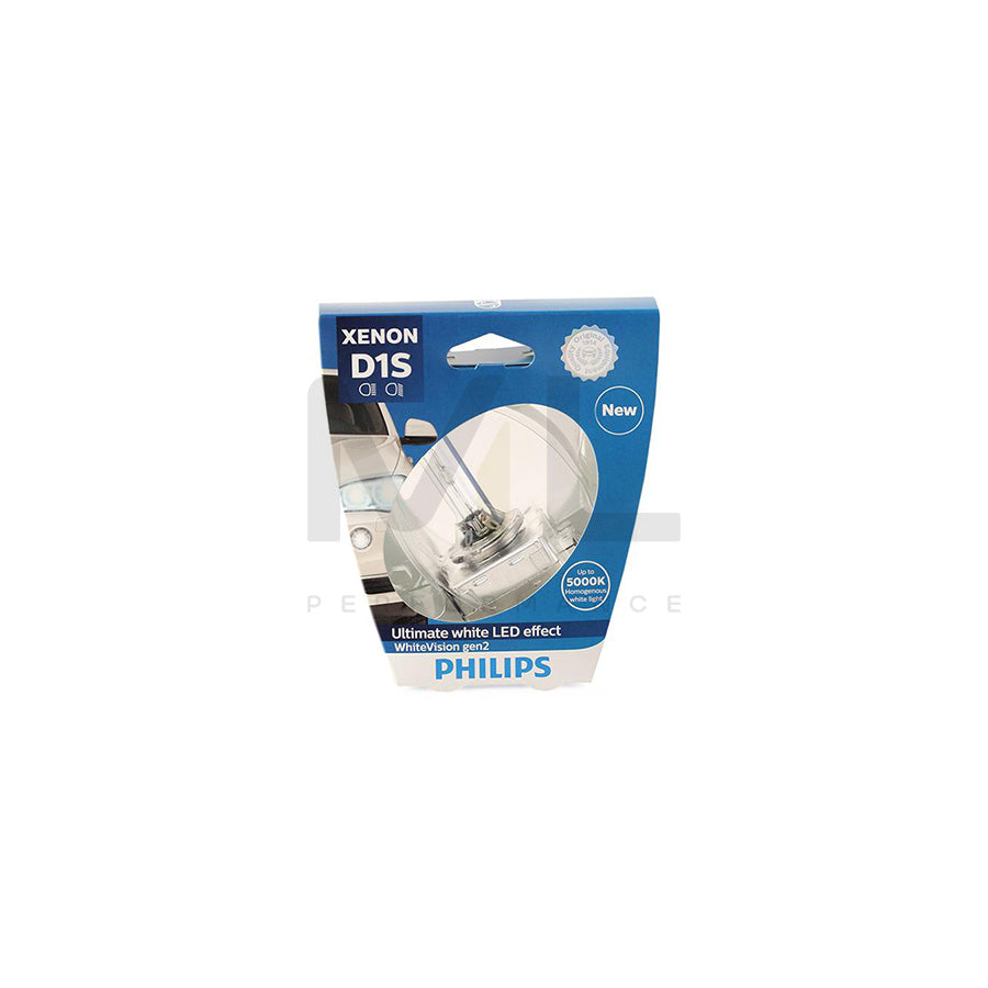 PHILIPS Xenon WhiteVision gen2 85415WHV2S1 Bulb, spotlight D1S (gas discharge tube) 85V 35W Pk32d-2 5000K Xenon | ML Performance Car Parts