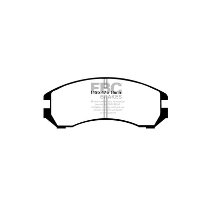EBC PD03KF1111 Suzuki Swift Yellowstuff Front Brake Pad & Plain Disc Kit - Tokico Caliper 2 | ML Performance UK Car Parts
