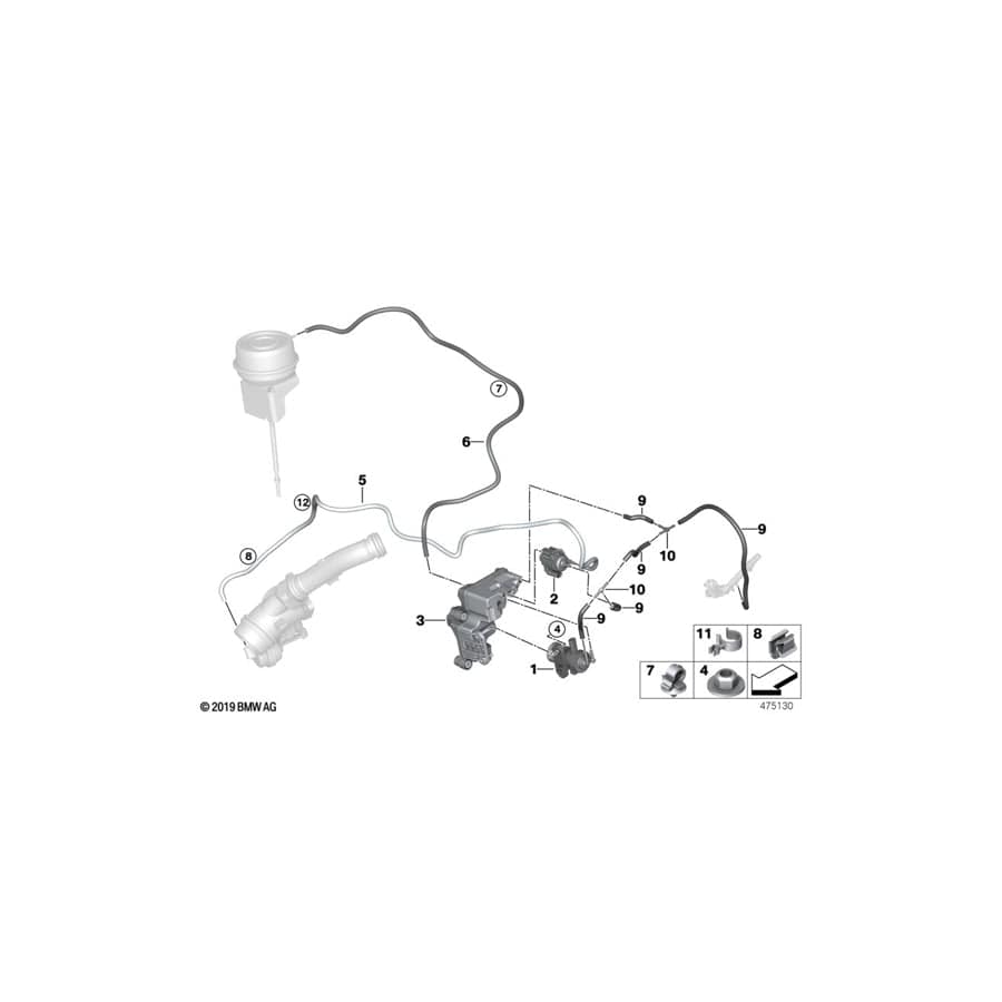 Genuine BMW 11658514207 G02 F39 G12 Vacuum Reservoir (Inc. X5 25dX, 125d & 725Ld) | ML Performance UK Car Parts
