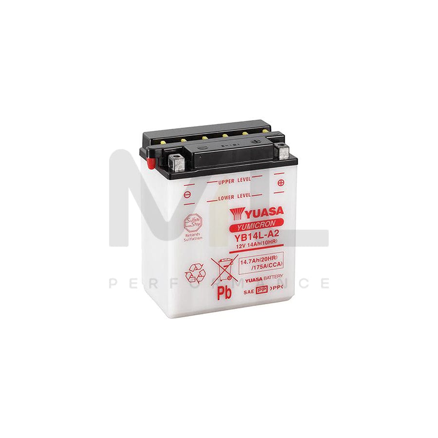 Yuasa YB14L-A2 12v Motorbike & Motorcycle Battery | ML Performance UK Car Parts