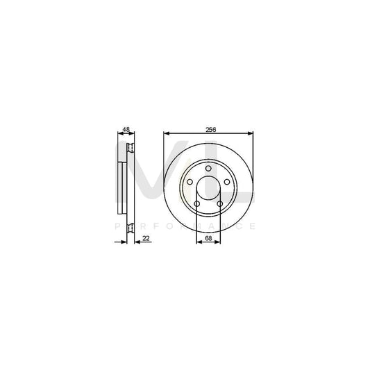 BOSCH 0 986 479 463 Brake Disc Vented, Coated, High-carbon | ML Performance Car Parts