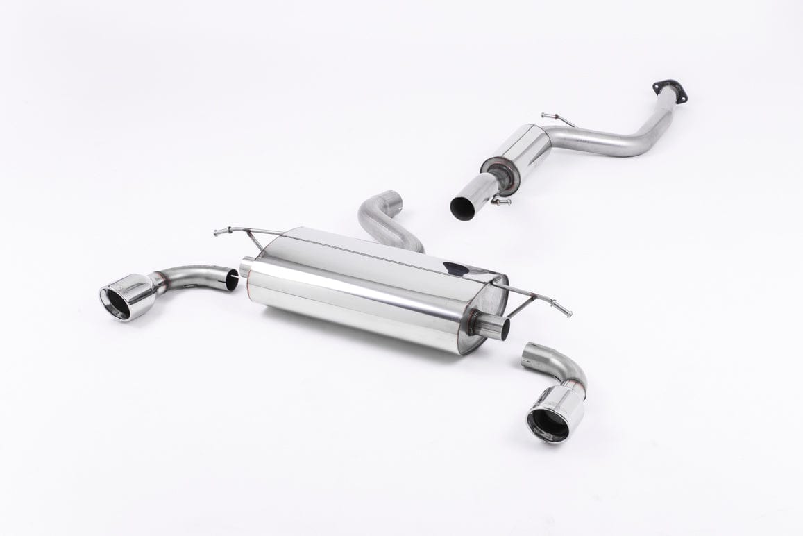 MillTek SSXFD043 Ford Focus Resonated Cat-Back Exhaust with 100mm Jet Polished Trims