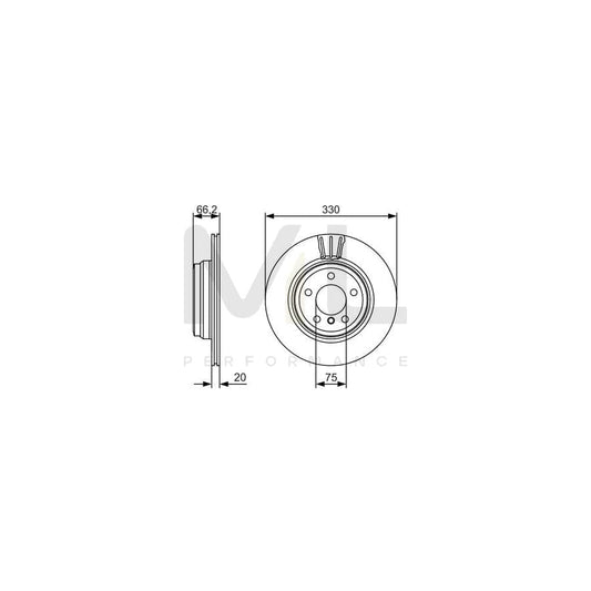BOSCH 0 986 479 622 Brake Disc Vented, Coated, High-carbon, with bolts/screws | ML Performance Car Parts