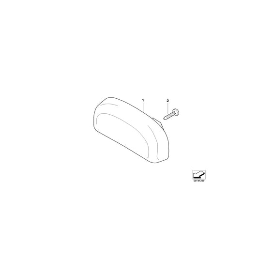 Genuine BMW 52207132996 Cabrio Headrest Leather T6PN PANTHERBLA (Inc. One, Cooper S & Cooper) | ML Performance UK Car Parts