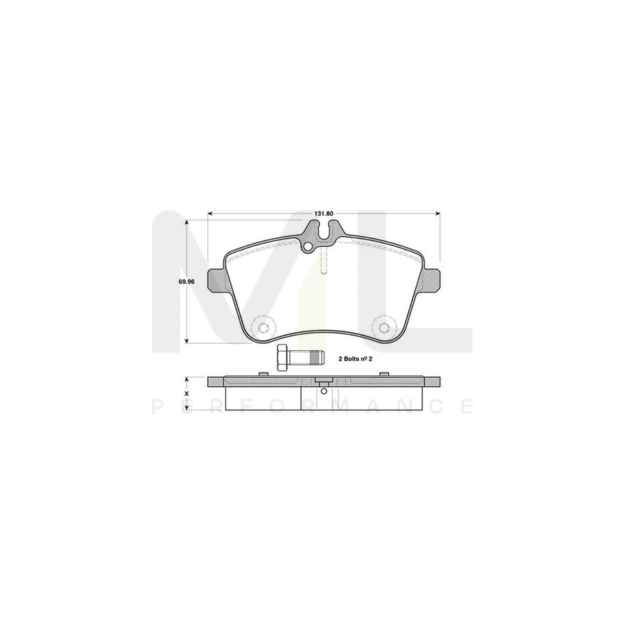 Bosch 0986Tb3130 Brake Pad Set  | ML Performance Car Parts