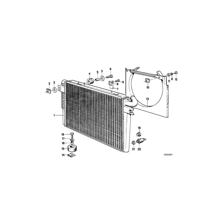 Genuine BMW 17111177833 E23 Fan Shroud (Inc. 735i, 728i & 733i) | ML Performance UK Car Parts