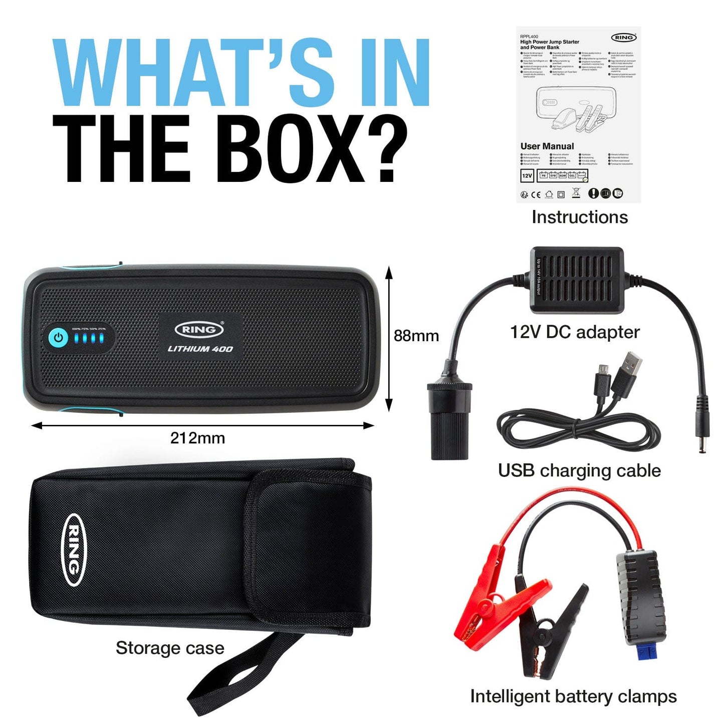 RING RPPL400 High Power Lithium Jump Starter | ML Performance