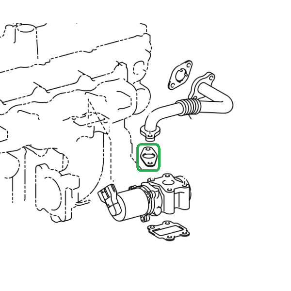 Genuine Lexus 25633-26010 IS Phase 2 EGR to Flexi-Pipe Gasket