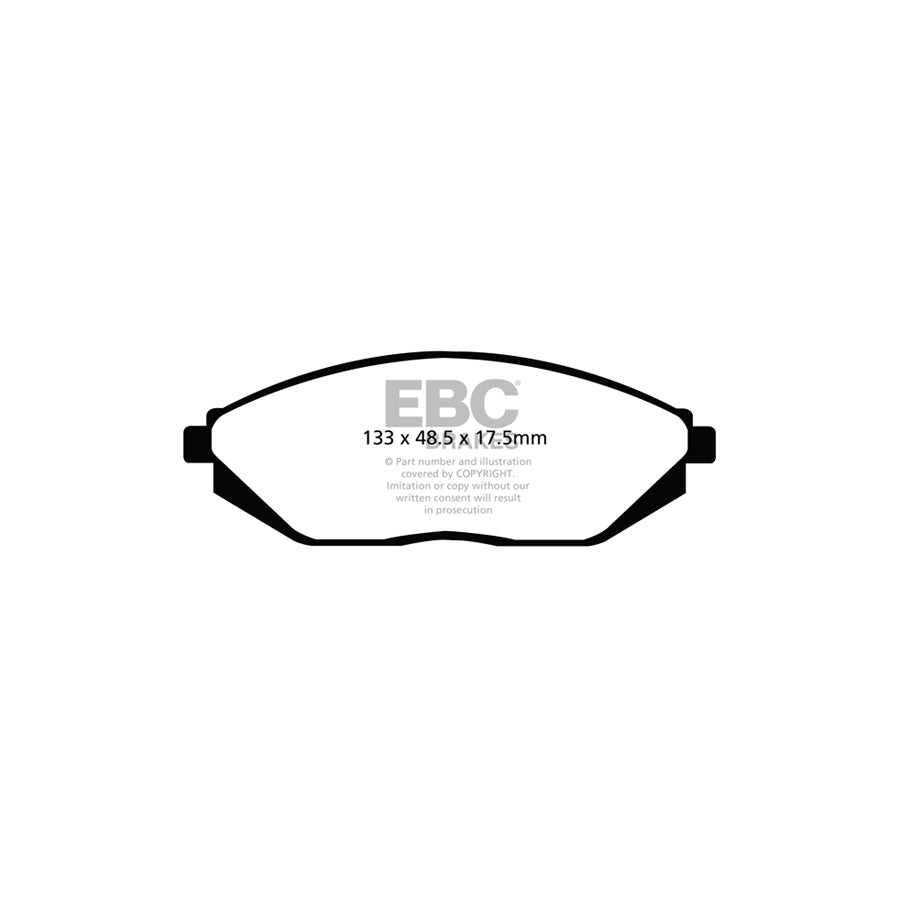 EBC DP22097 Chevrolet Spark Greenstuff Front Brake Pads 2 | ML Performance UK Car Parts